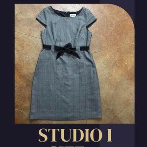 Black and Grey Mini Plaid Sheeth Dress